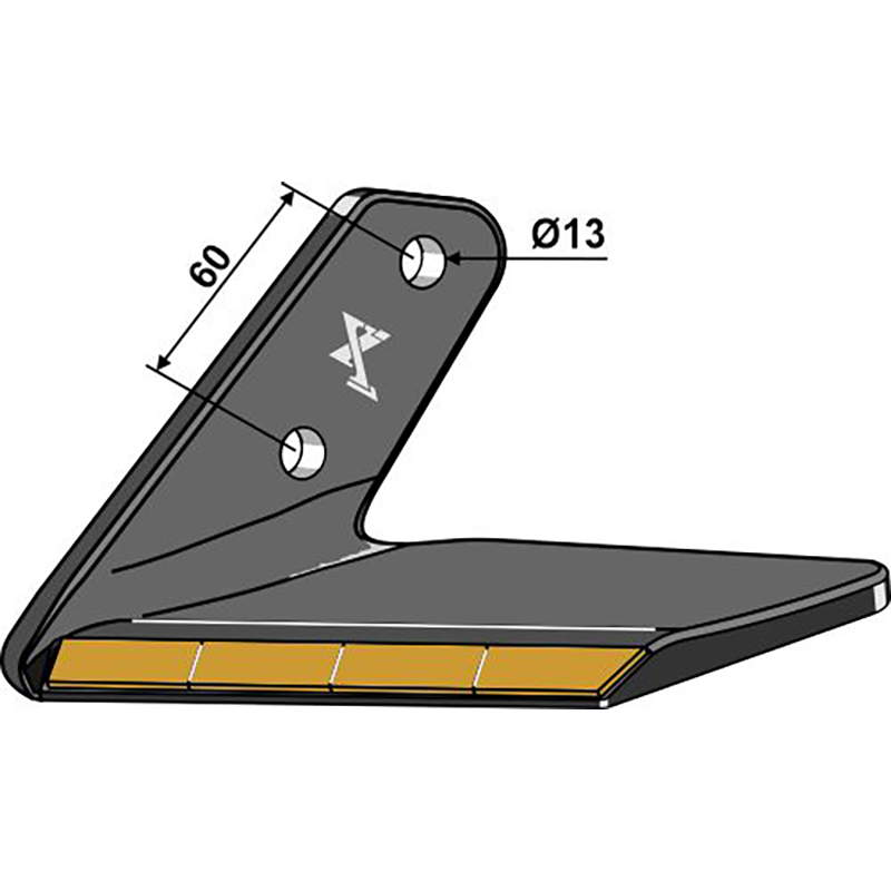 Landwirtschaft Bodenbearbeitung Grubber Schare & Leitbleche Ersatzflügel Hartmetall - links