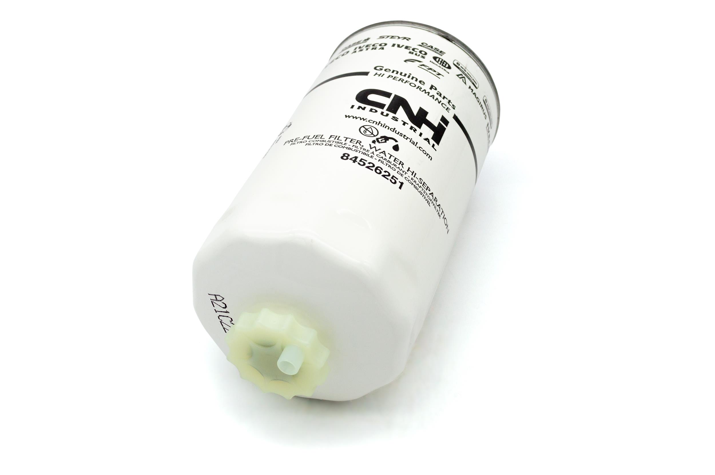 Kraftstofffilter für New Holland Traktoren, Radlader/Lader und Mähdrescher sowie FORD Traktoren, Mähdrescher, Radlader/Lader, Ballenpressen und Baggerlader sowie FIAT Traktoren, Mähdrescher und Radlader/Lader sowie Laverda Traktoren und Mähdrescher