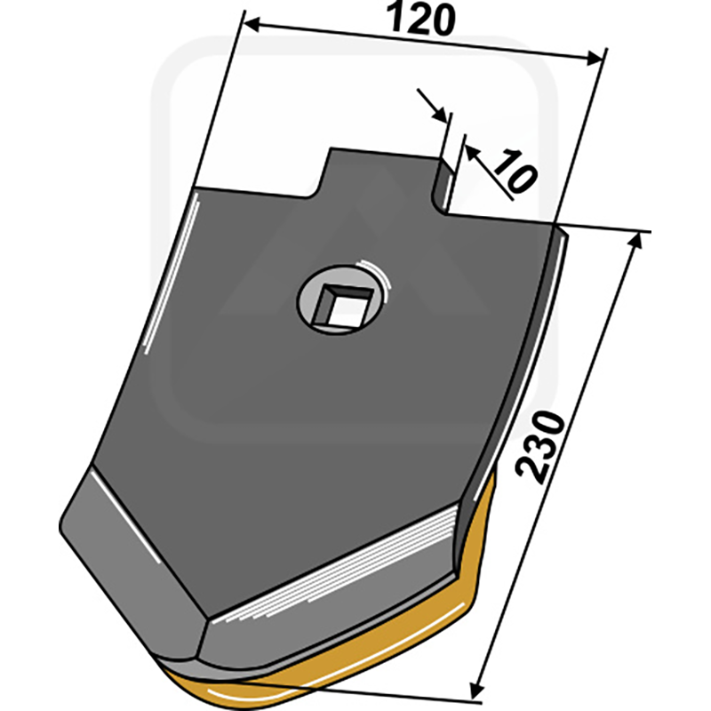Landwirtschaft Bodenbearbeitung Grubber Schare & Leitbleche Scharspitze - Hartmetallbeschichtet - unterseitig Howard|Kongskilde|Lemken|Amazone / BBG