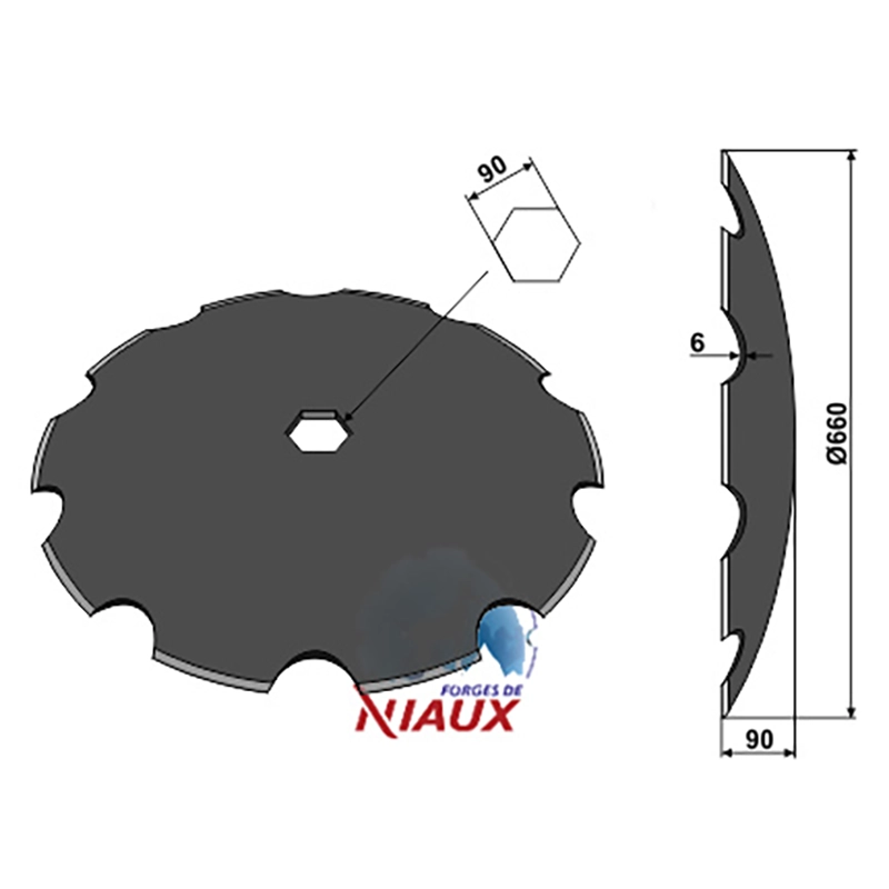Landwirtschaft Bodenbearbeitung Scheibeneggen Scheibe gezackt Niaux