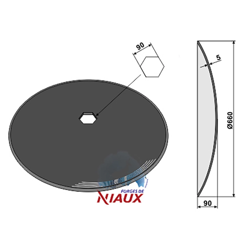 Landwirtschaft Bodenbearbeitung Scheibeneggen Scheibe glatt Niaux