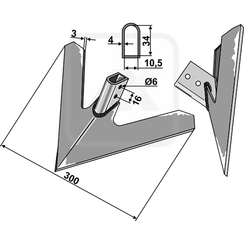 Landwirtschaft Bodenbearbeitung Grubber Schare & Leitbleche Gänsefussschar Hatzenbichler