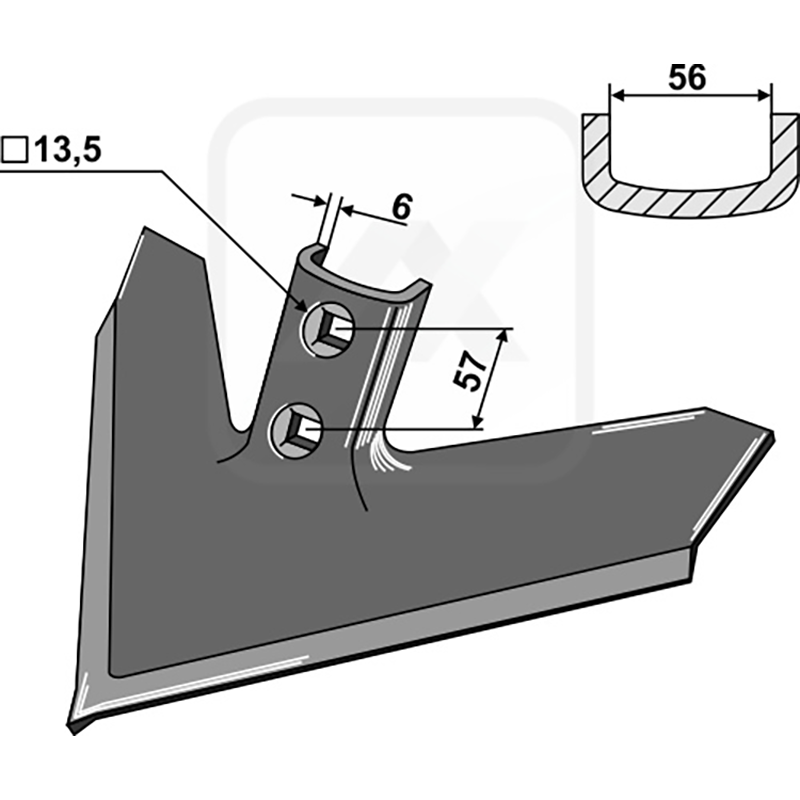 Landwirtschaft Bodenbearbeitung Grubber Schare & Leitbleche Gänsefussschar 355 x 6 John Deere|Concord|Case IH|Flexi-Coil