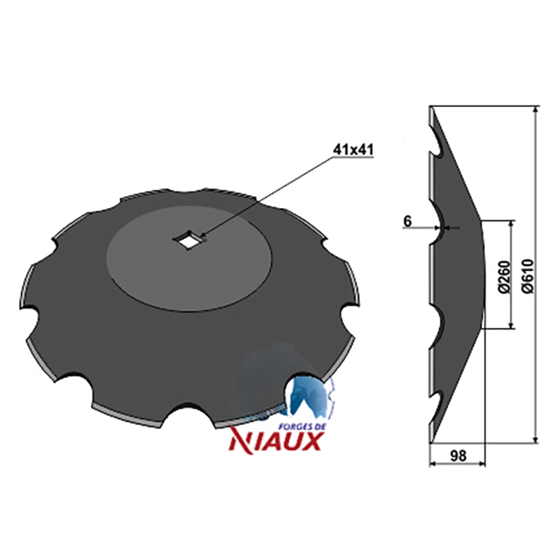 Landwirtschaft Bodenbearbeitung Scheibeneggen Scheibe gezackt Niaux