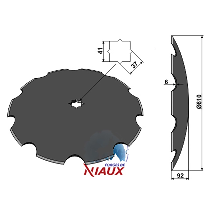 Landwirtschaft Bodenbearbeitung Scheibeneggen Scheibe gezackt Niaux