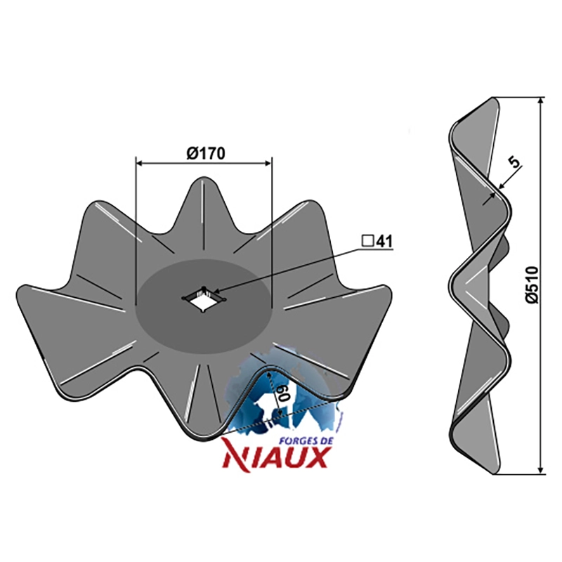 Landwirtschaft Bodenbearbeitung Scheibeneggen Scheibe gewellt Quivogne