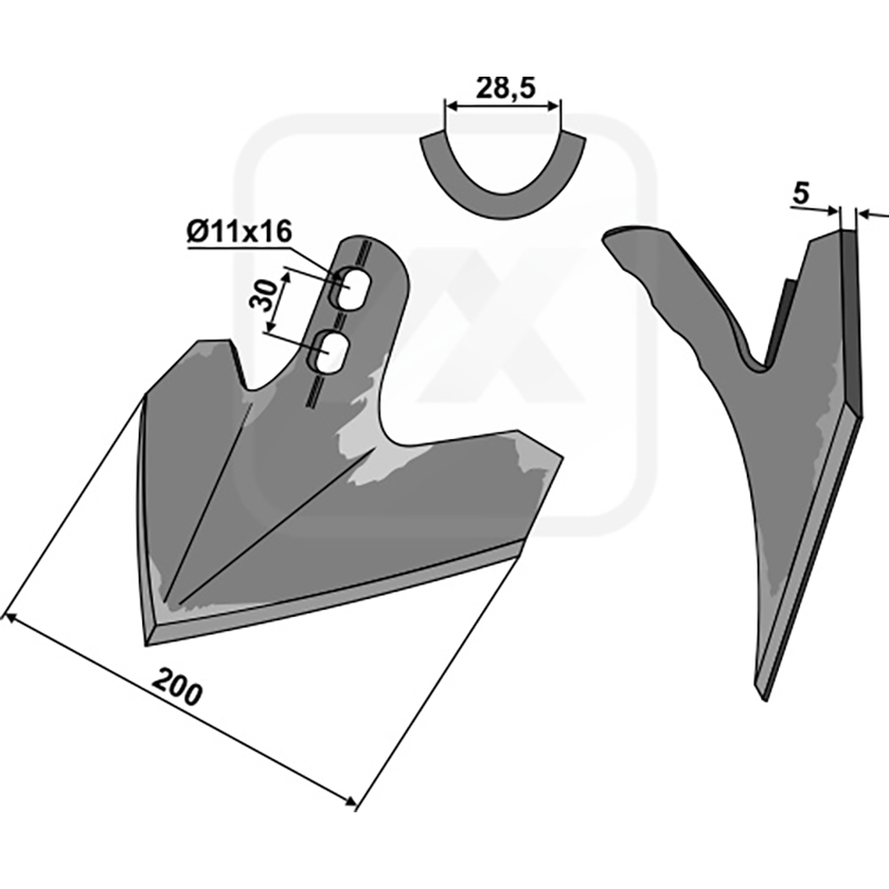 Landwirtschaft Bodenbearbeitung Grubber Schare & Leitbleche Gänsefussschar Hatzenbichler