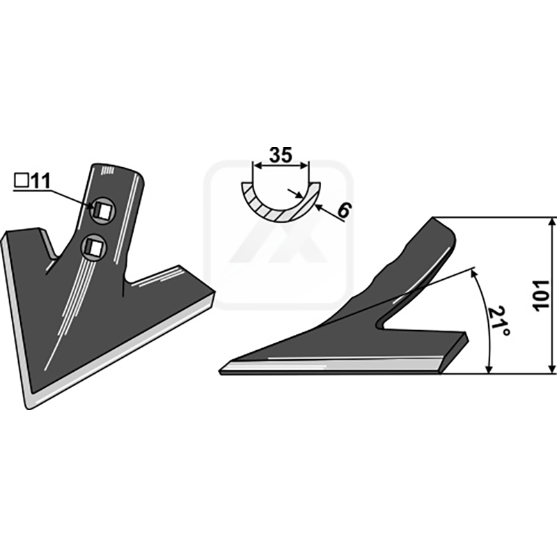 Landwirtschaft Bodenbearbeitung Grubber Schare & Leitbleche Gänsefussschar 150mm