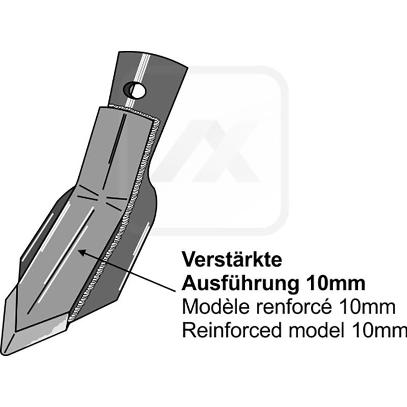 Landwirtschaft Bodenbearbeitung Grubber Schare & Leitbleche Schnell-Wechsel-Schar - 100mm Bourgault