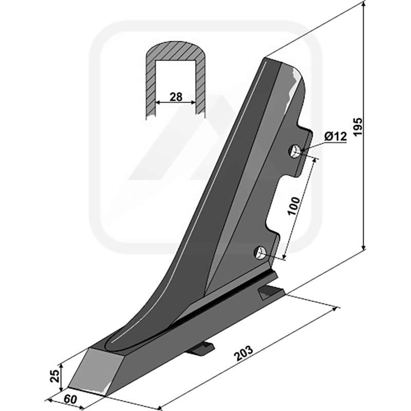 Landwirtschaft Bodenbearbeitung Grubber Schare & Leitbleche Scharspitze Gregoire Besson