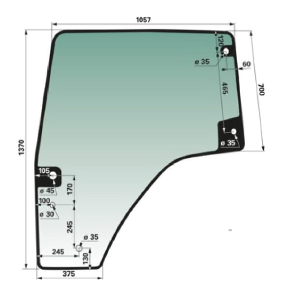 Kramp Türscheibe links 00155691040KR