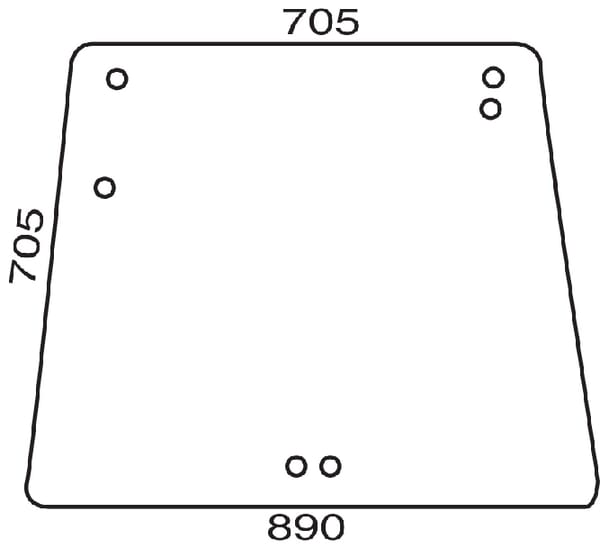 Kramp Heckscheibe oben D7761T