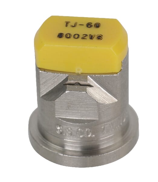Doppelflachstrahldüse TJ 80° gelb V2A TJ608002VS