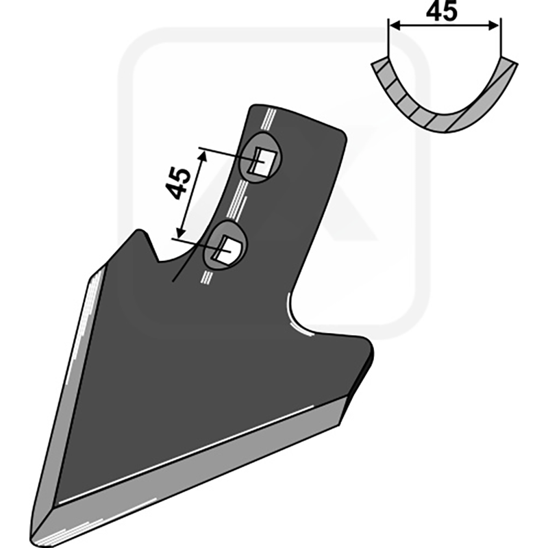 Landwirtschaft Bodenbearbeitung Grubber Schare & Leitbleche Schar K30 Doublet-Record|Kongskilde|HE-VA