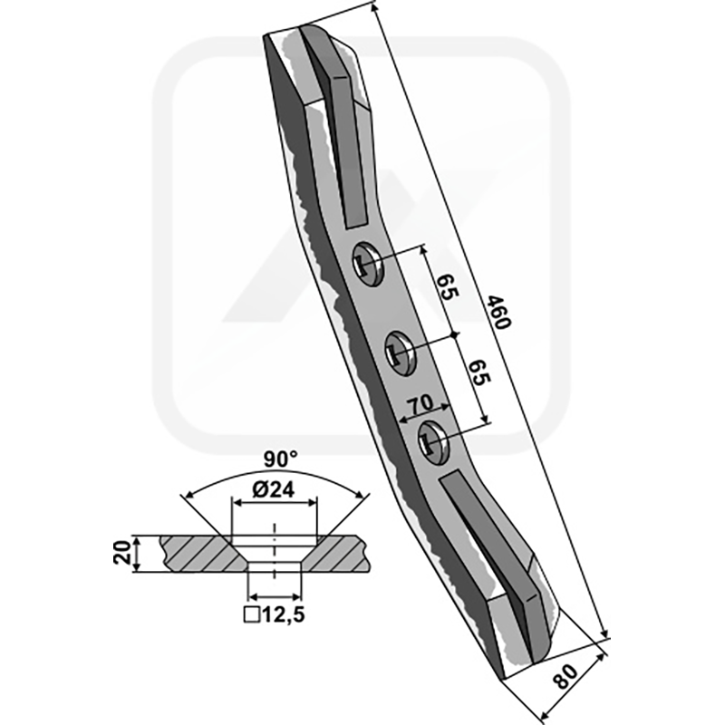 Landwirtschaft Bodenbearbeitung Grubber Schare & Leitbleche Schar 