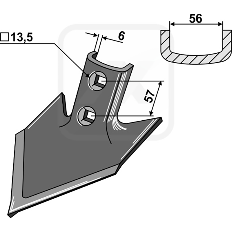 Landwirtschaft Bodenbearbeitung Grubber Schare & Leitbleche Gänsefussschar 150 x 6 John Deere