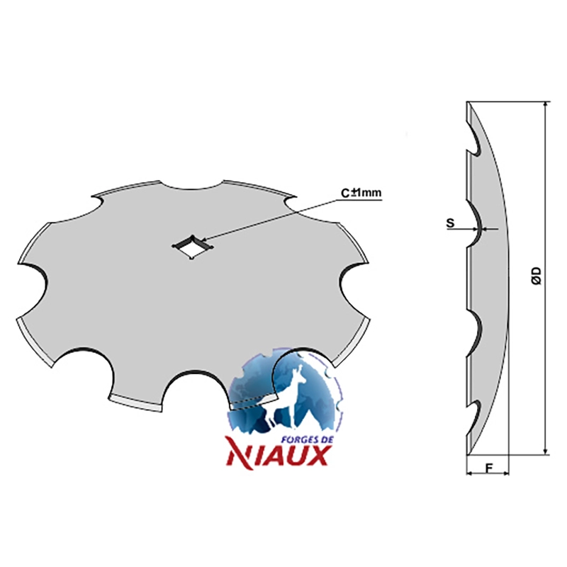 Landwirtschaft Bodenbearbeitung Scheibeneggen Scheibe gezackt Niaux