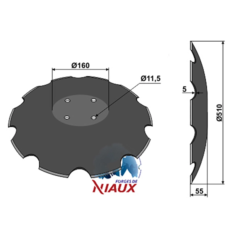 Landwirtschaft Bodenbearbeitung Scheibeneggen Scheibe mit flachem Ansatz gezackt Amazone / BBG|Niaux