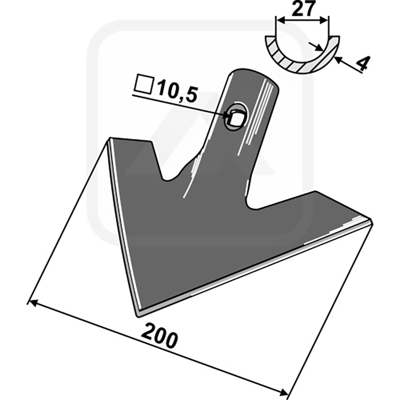 Landwirtschaft Bodenbearbeitung Grubber Schare & Leitbleche Hackschar Agronomic