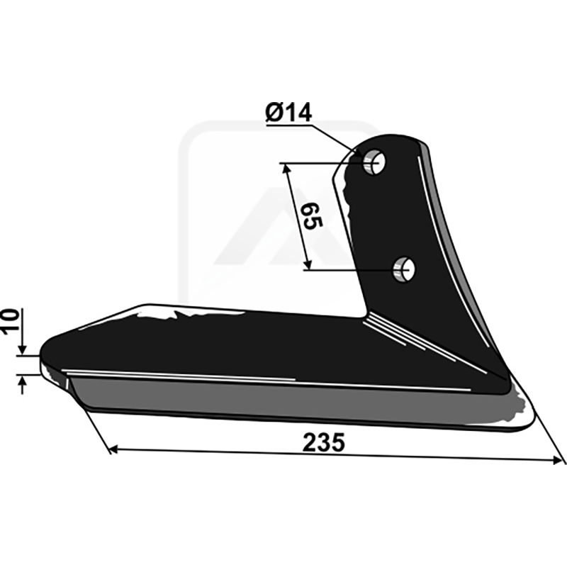 Landwirtschaft Bodenbearbeitung Grubber Schare & Leitbleche Flügelschar - rechts Kuhn