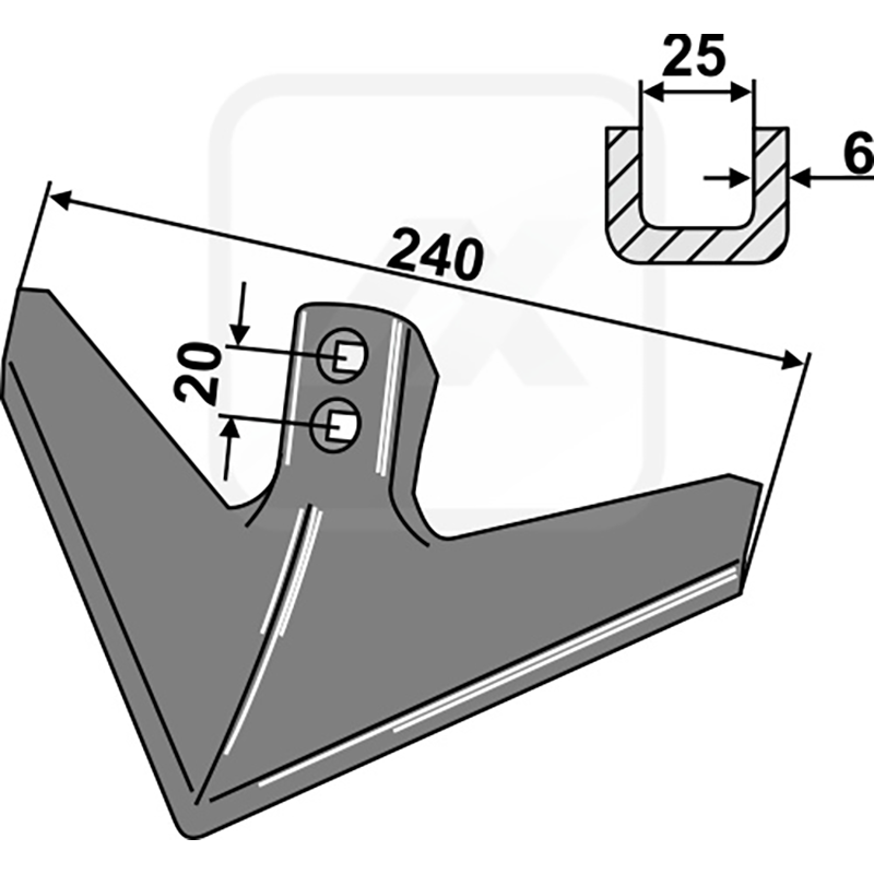 Landwirtschaft Bodenbearbeitung Grubber Schare & Leitbleche Gänsefussschar Bottmersdorf