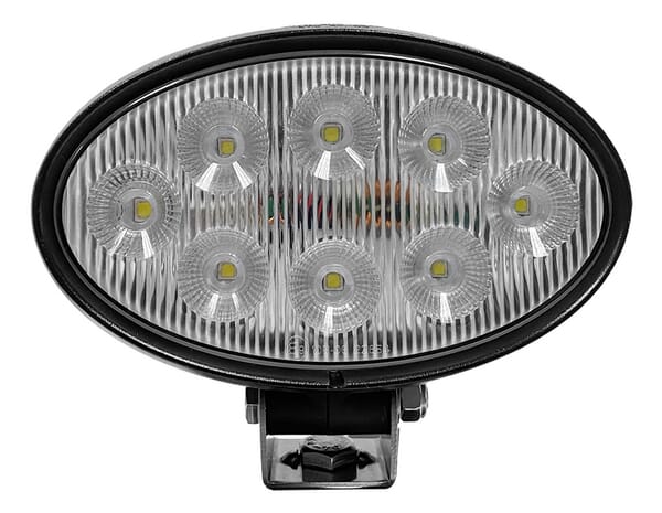Kramp Arbeitsscheinwerfer LED, 56W, 5320lm, oval, weiß, 10/30V, 160x100x74mm, Stecker, Wide flood, 8 LED's Deutsch Kramp  LA10558