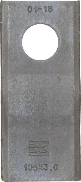 Kramp Mähmesser links / rechts 105x47x3 mm, Bohrung Ø 21 mm, geeignet für Kverneland / Claas / PZ / Krone / Marangon / Massey Ferguson / Pöttinger / Taarup / Vicon, 25er-Packung VGCM120KR