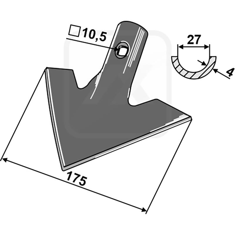 Landwirtschaft Bodenbearbeitung Grubber Schare & Leitbleche Hackschar Agronomic