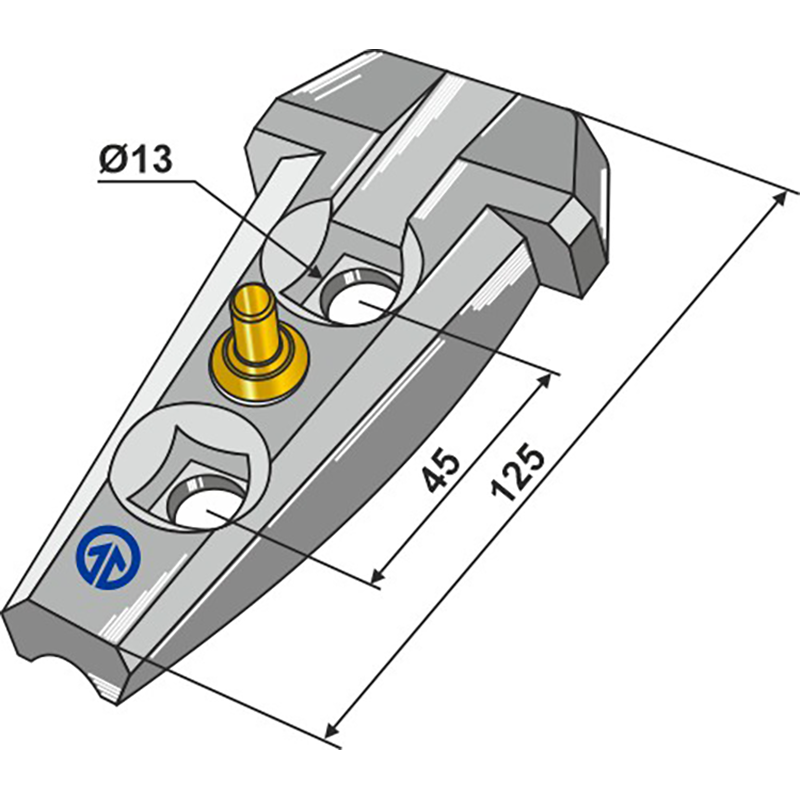 Landwirtschaft Bodenbearbeitung Grubber Schare & Leitbleche Halter komplett - Serie 200