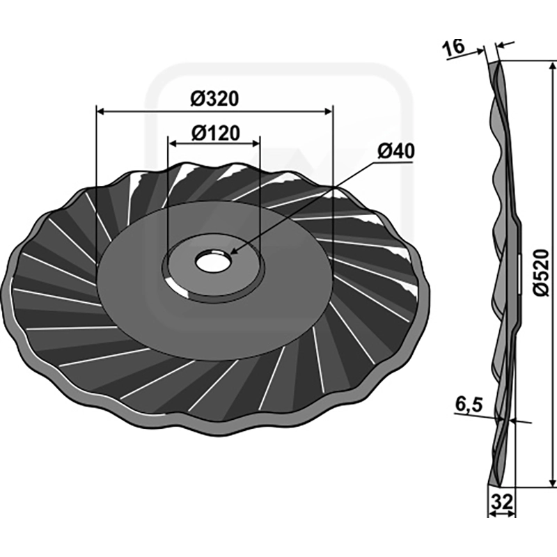 Landwirtschaft Bodenbearbeitung Scheibeneggen Scheibe gewellt Case New Holland