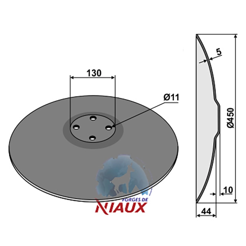 Landwirtschaft Bodenbearbeitung Scheibeneggen Scheibe glatt Niaux