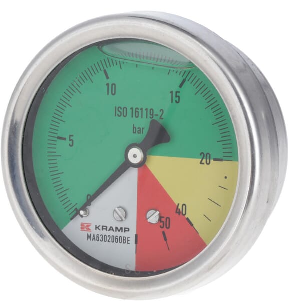 Manometer Ø63mm 0-20-40-60 1/4" BSP  Anschluss rückseitig MA632060BE