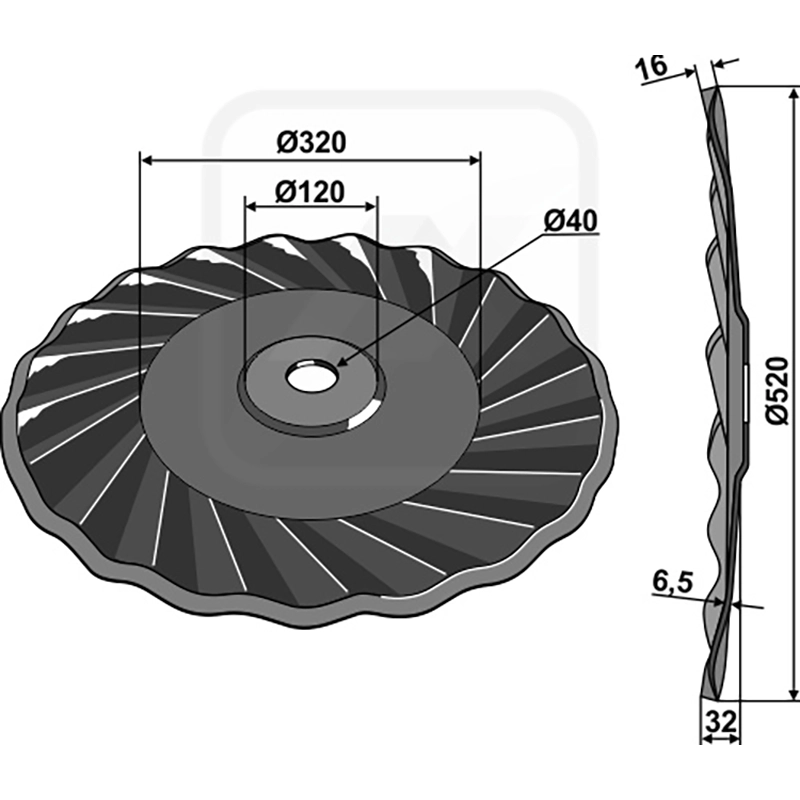 Landwirtschaft Bodenbearbeitung Scheibeneggen Scheibe gewellt Case New Holland