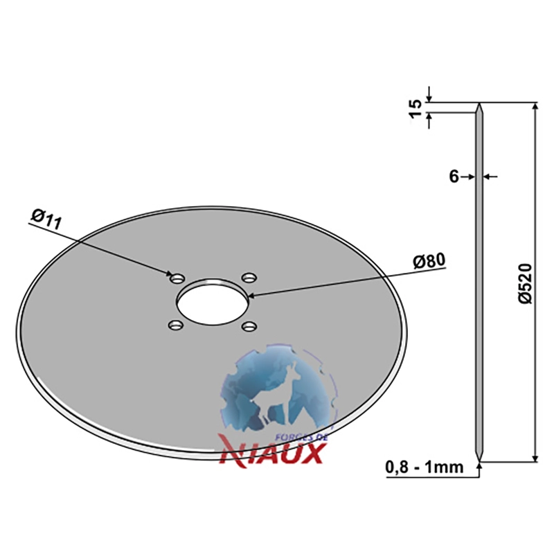 Landwirtschaft Bodenbearbeitung Scheibeneggen Sechscheibe glatt Niaux|Agrolux|Massey Ferguson|Överum / Fiskars 