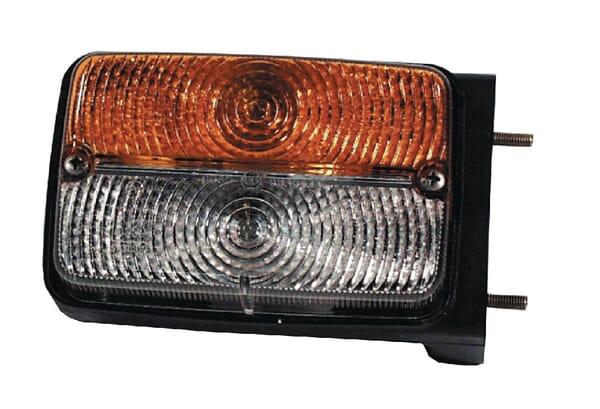 Cobo Richtungs- und Positionslicht  , vorne, rechteckig, 12V, gelb / transparent, angeschraubt, 128x57x80mm, Cobo 03213000