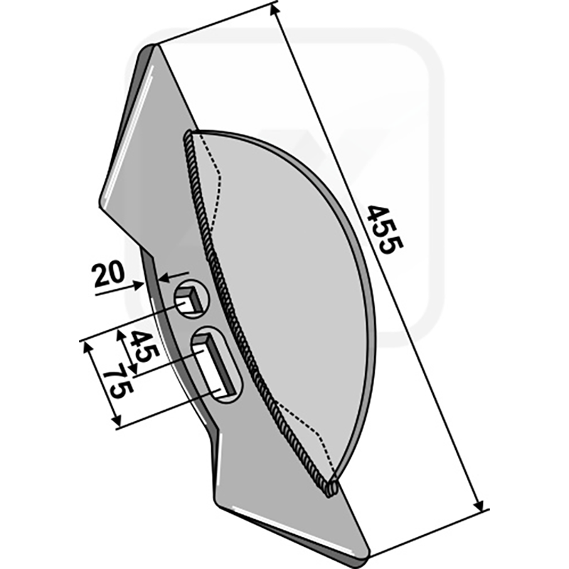 Landwirtschaft Bodenbearbeitung Grubber Schare & Leitbleche Doppelherz-Randschar  45-75 Becker|Rau|Frost|Fortschritt|Kotte|Kverneland|Vogel u. Noot|Rabe|Landsberg|Pöttinger|Lemken Achat|Köckerling