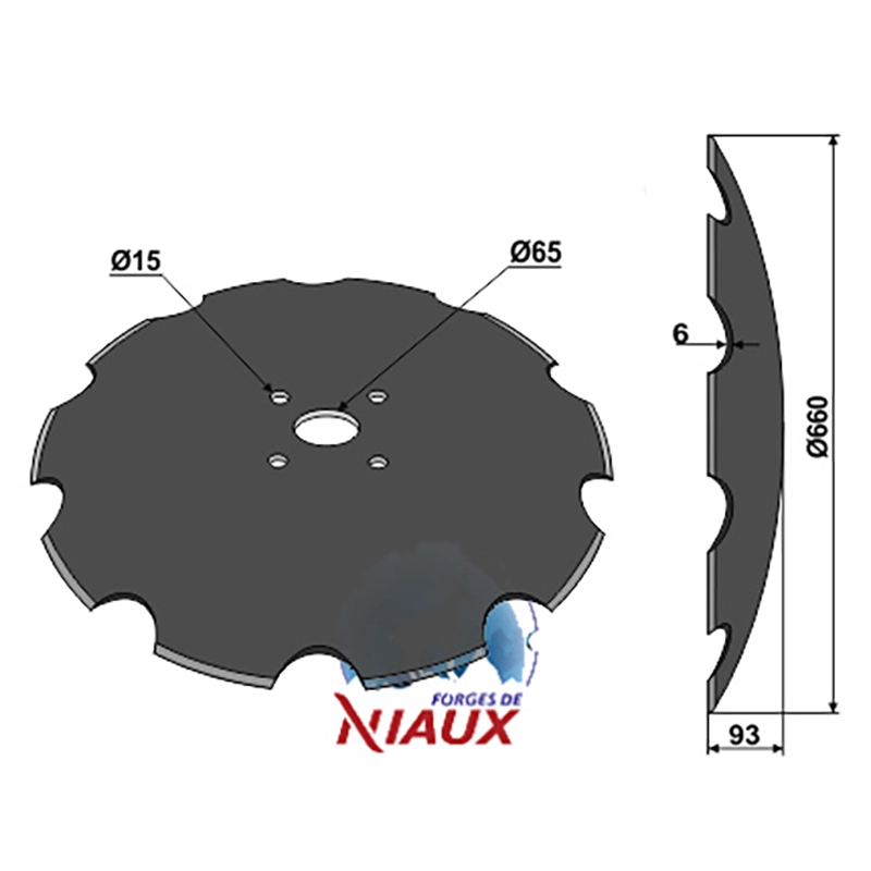 Landwirtschaft Bodenbearbeitung Scheibeneggen Scheibe gezackt Gresivaudan