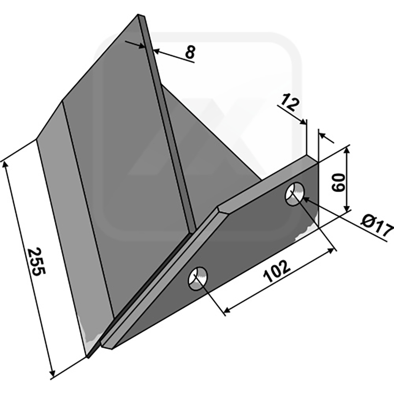 Landwirtschaft Bodenbearbeitung Grubber Schare & Leitbleche Flügelschar - rechts Rabe