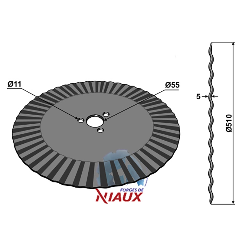 Landwirtschaft Bodenbearbeitung Scheibeneggen Sechscheibe gewellt Niaux|Kverneland