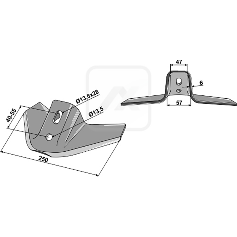 Landwirtschaft Bodenbearbeitung Grubber Schare & Leitbleche Gänsefussschar Kverneland