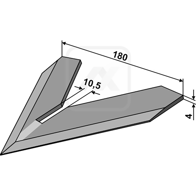 Landwirtschaft Bodenbearbeitung Grubber Schare & Leitbleche Hackschar 180mm Steketee