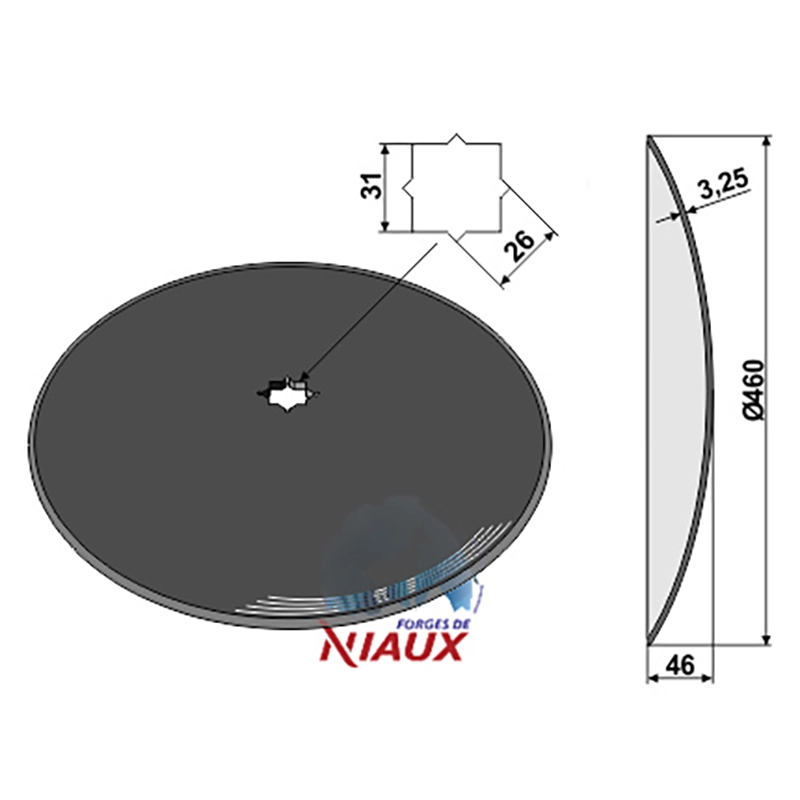 Landwirtschaft Bodenbearbeitung Scheibeneggen Scheibe glatt Niaux