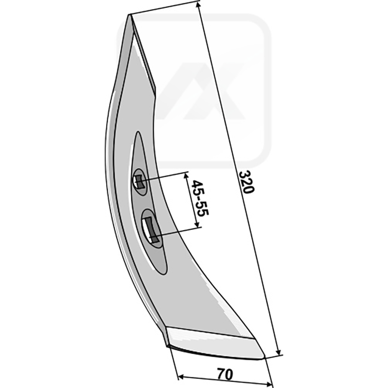 Landwirtschaft Bodenbearbeitung Grubber Schare & Leitbleche Gedrehtes Vorschar Kongskilde