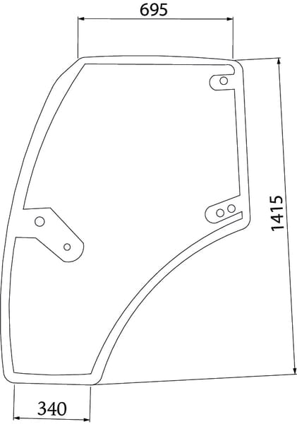 Kramp Türscheibe rechts 00121432020N