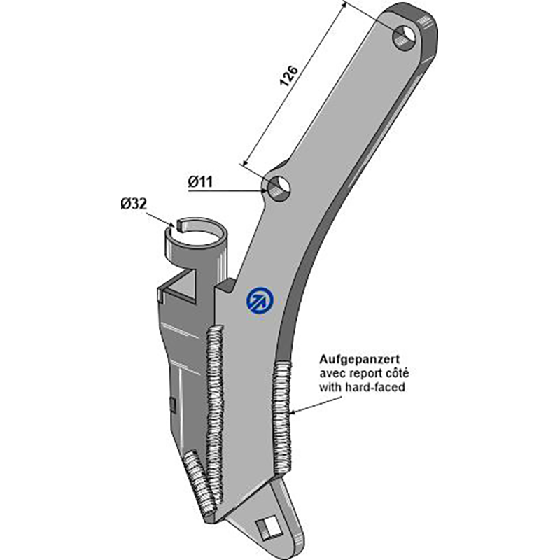 Landwirtschaft Bodenbearbeitung Grubber Schare & Leitbleche SÃ¤scharadapter Väderstad|Bourgault