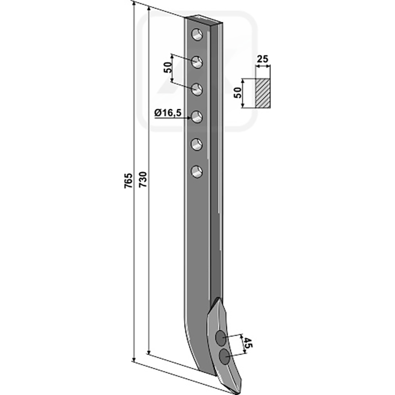 Landwirtschaft Bodenbearbeitung Grubber Schare & Leitbleche Spurlockererzinken mit Schar Väderstad