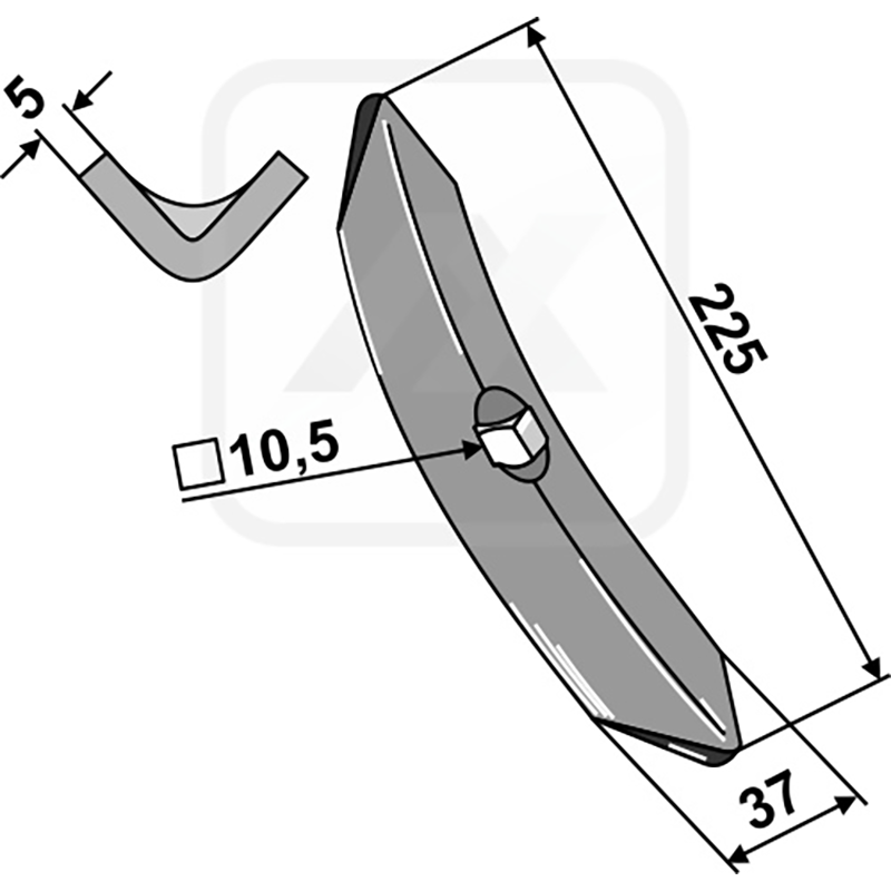 Landwirtschaft Bodenbearbeitung Grubber Schare & Leitbleche Schar Kverneland