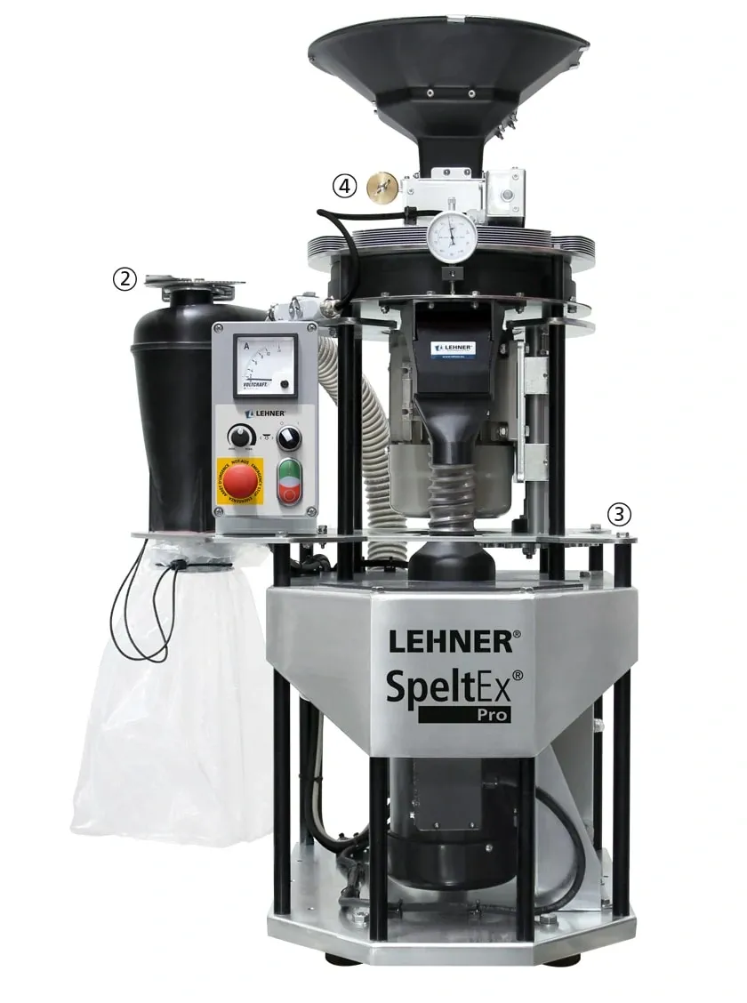 Lehner SpeltEx ® PRO Probenentspelzer/Schälmühle mit Aspiration 73507