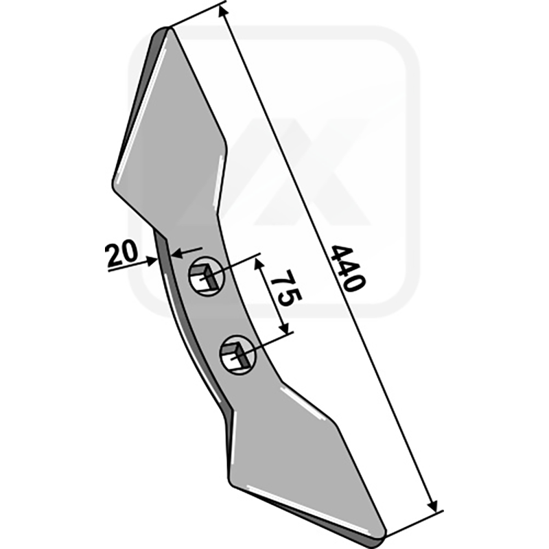 Landwirtschaft Bodenbearbeitung Grubber Schare & Leitbleche Doppelherzschar 75 Eberhardt