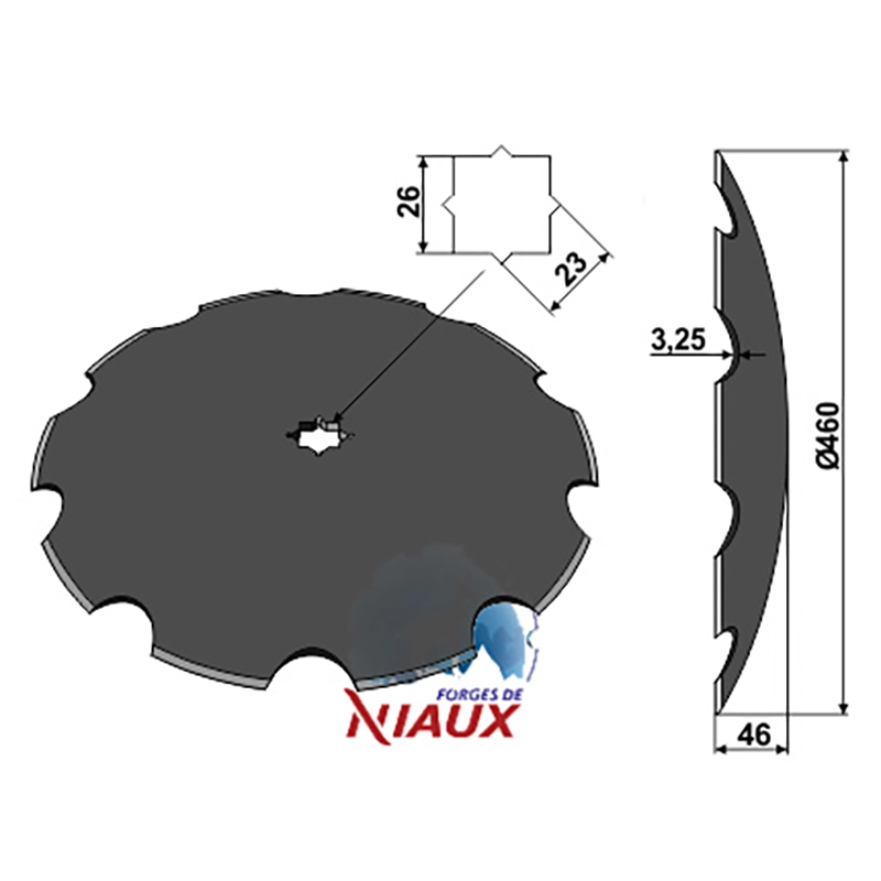 Landwirtschaft Bodenbearbeitung Scheibeneggen Scheibe gezackt Niaux